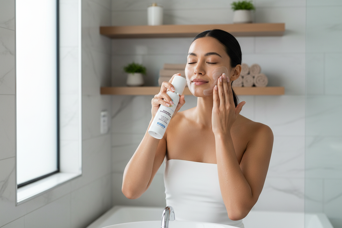 Cleanser lifestyle with Stiltskin product