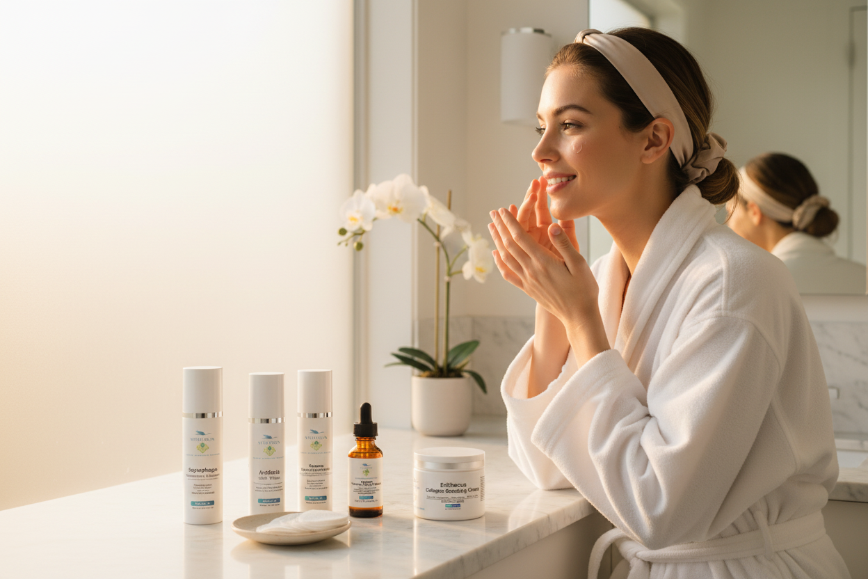 Complete morning skincare ritual