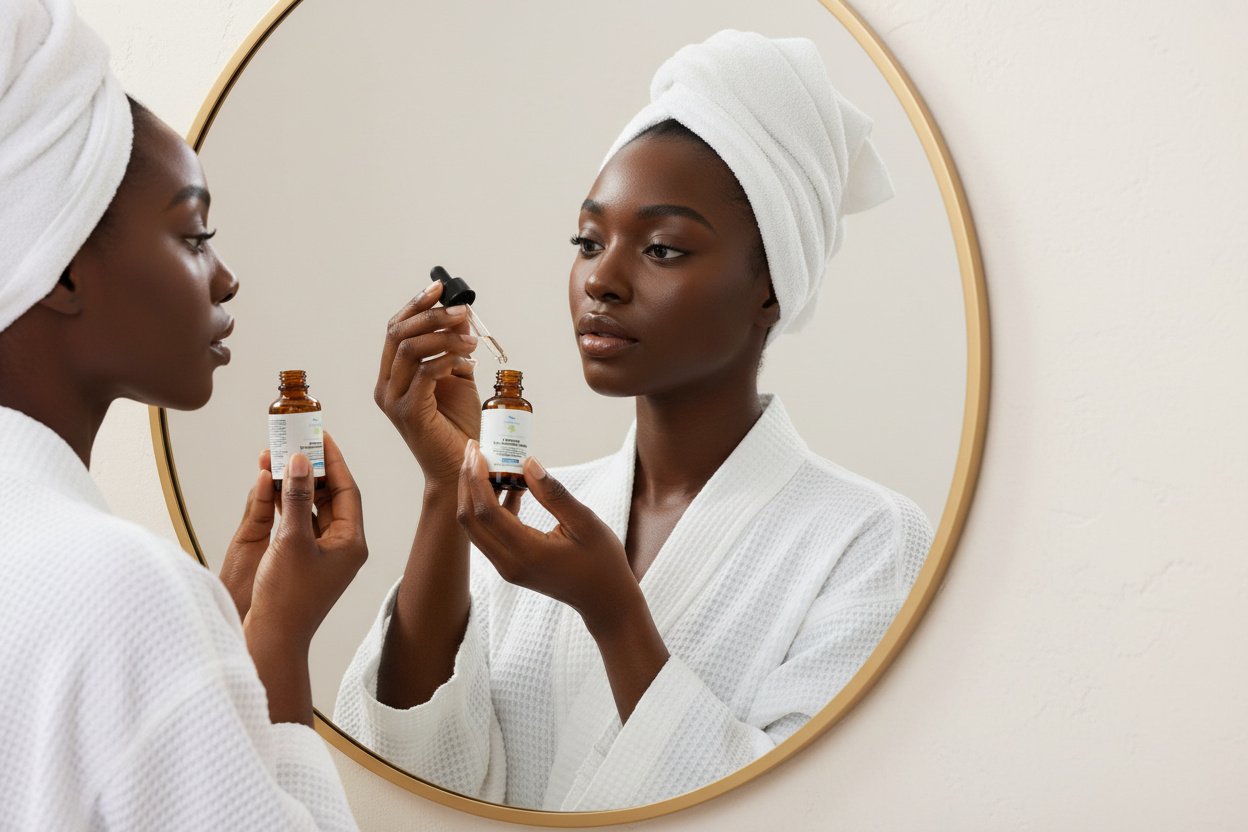 Anti-Aging Essentials - Black Female Mirror