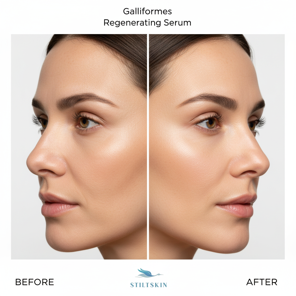 Before and after showing anti-aging transformation