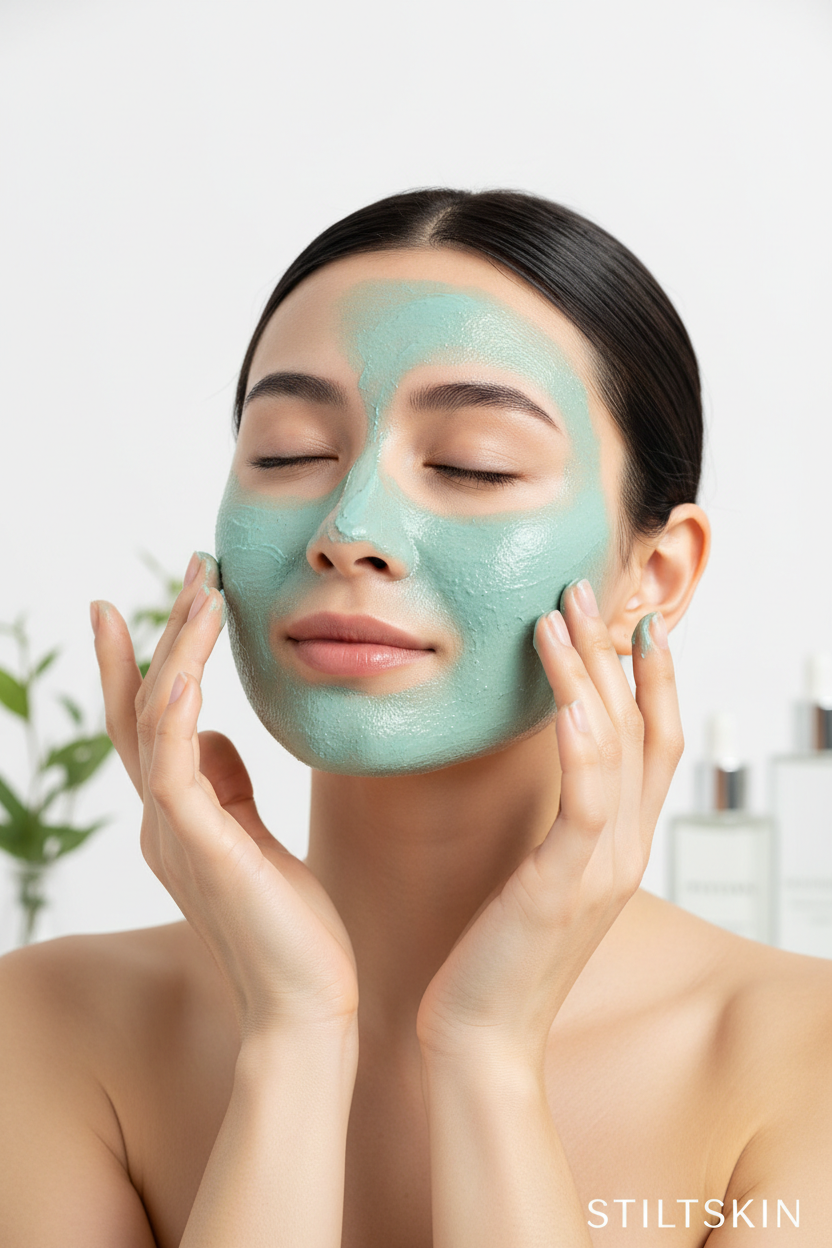 Woman Applying Cathartes Dermal Scrub